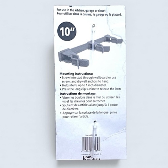 ✨Free Add On✨ Set of 2 Organizer Bars 10”  Spring-Grip Grey - Picture 3 of 3